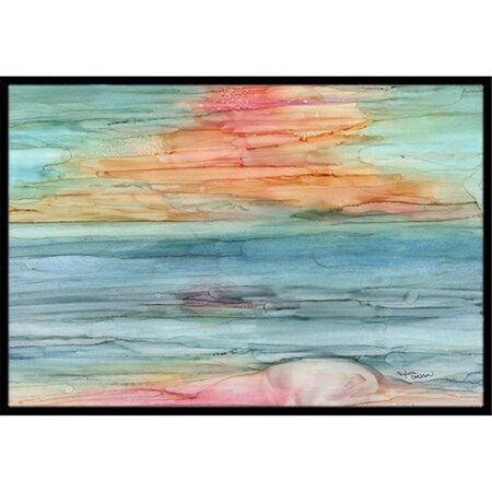 Carolines Treasures Abstract Rainbow Indoor or Outdoor Mat, 18 x 27 in. CA79145